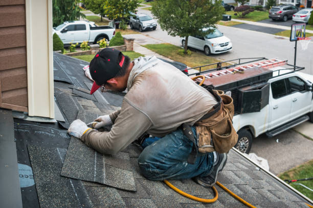 Professional Emergency Roof Repair technician working in Broadbent, OR